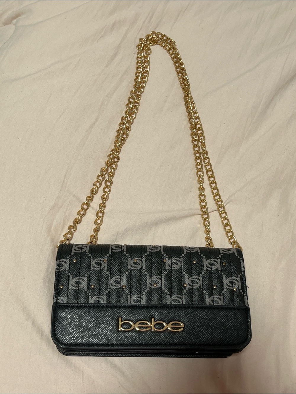 Bebe Serena Monogram Shoulder Bag